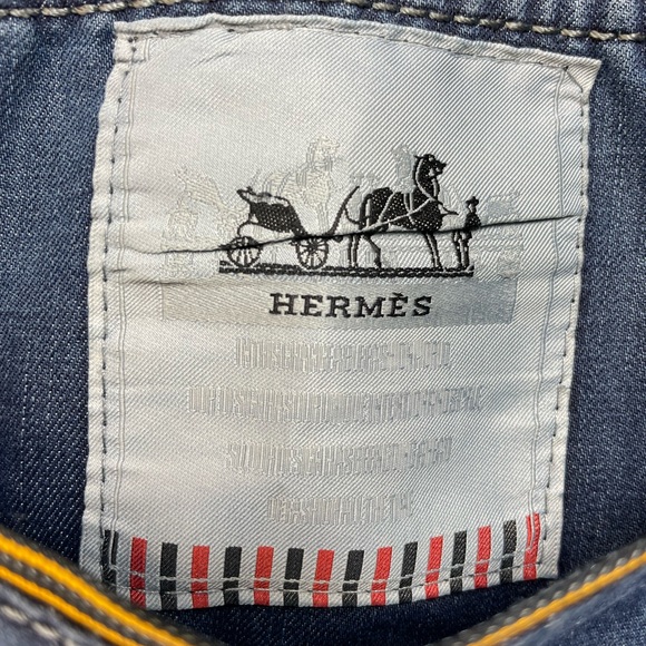 Hermes Paris Mens Sz 42 (42x30) Denim Blue Jeans (AA23) - Picture 5 of 10